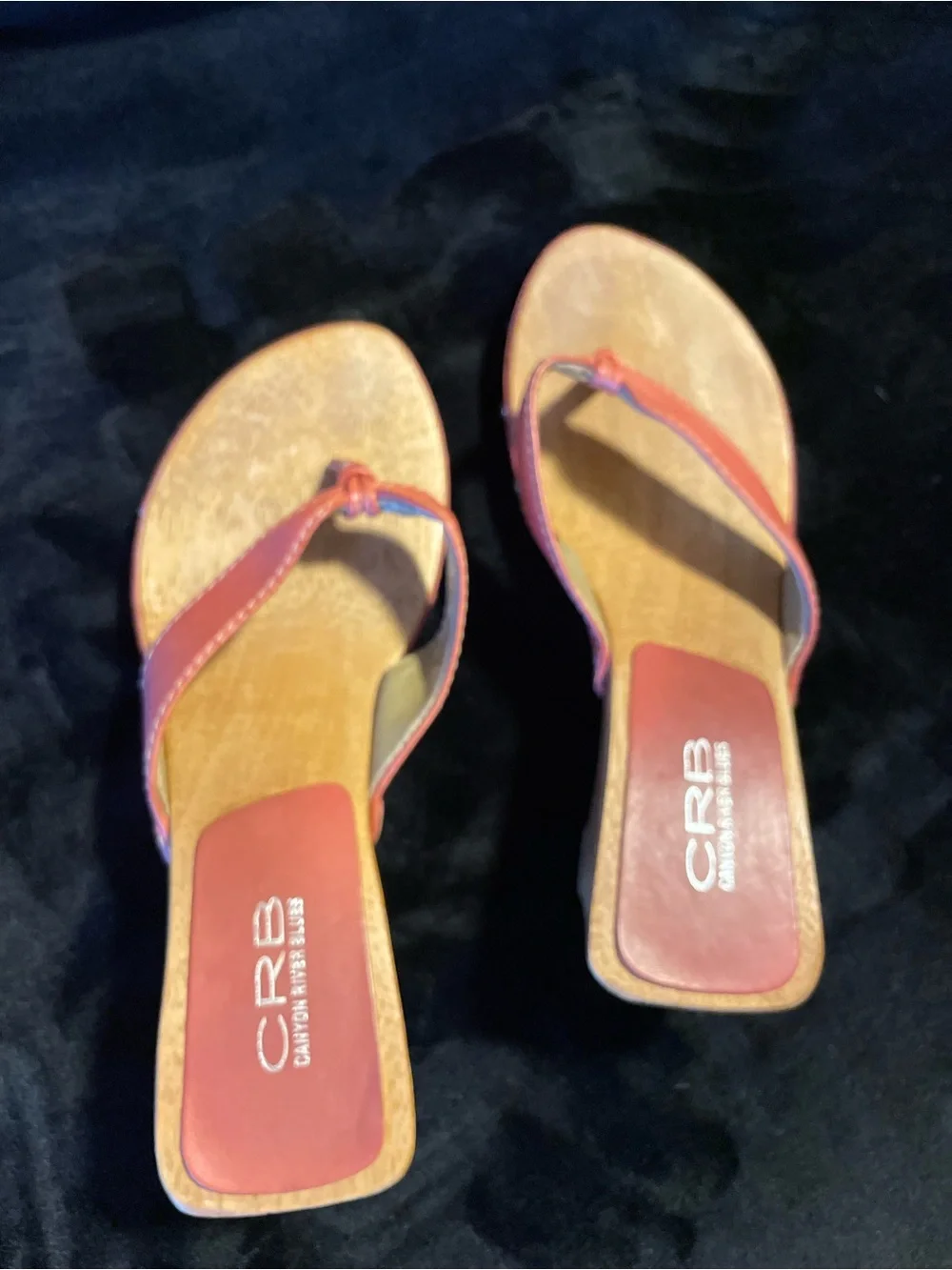 CRB Canyon River Blues-Made in Brazil 🇧🇷 Women Pink Leather Studded Wood Sandals